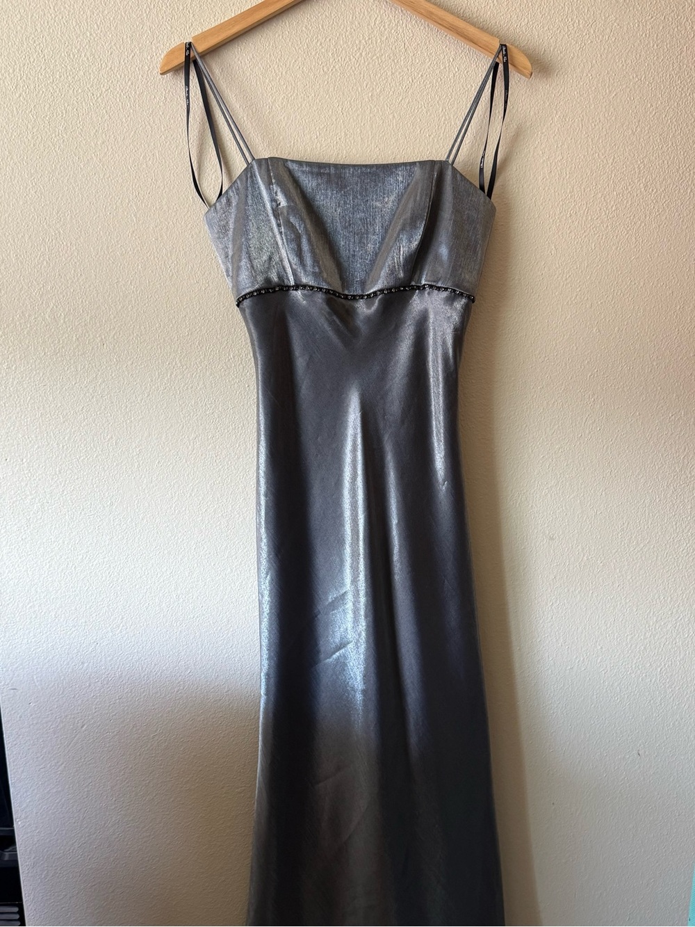 Blondie Nites Metallic Gray Dress